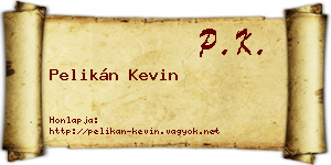Pelikán Kevin névjegykártya